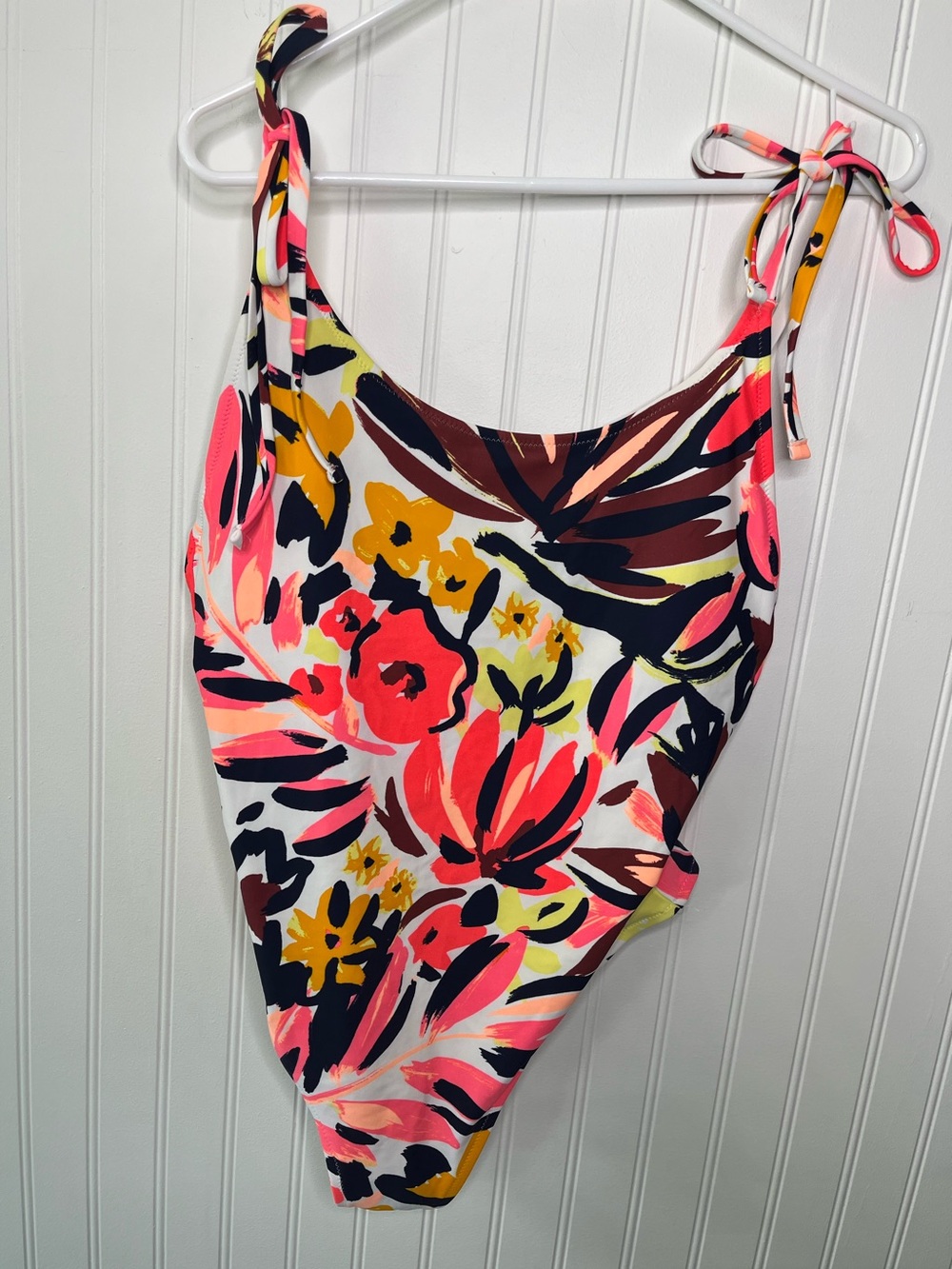 aerie Floral One-Piece cheeky Swimsuit 70s watercolor vacation resort swimwear